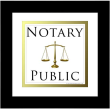 Notary+Public+Scales+Sign+with+Black+Wooden+Frame+